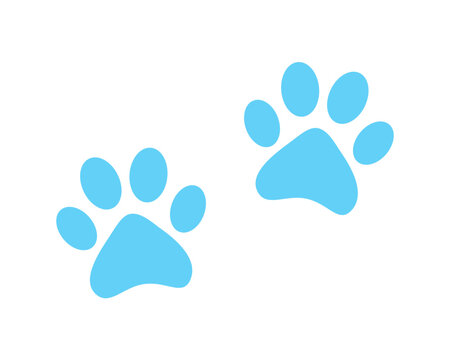 Blue paw prints icon