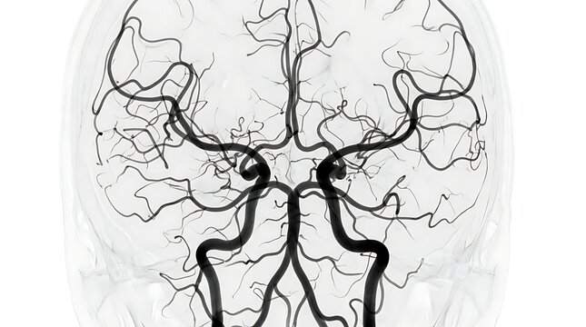 Cerebral artery network in human brain scan