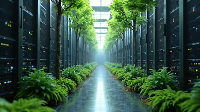 Green Data Center Pathway technology server room modern infrastructure energy