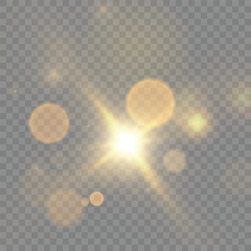 Bright golden light burst with radiant sun rays and warm glow. Powerful lens flare effect for cinematic and abstract design.	
