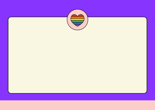 Colorful pride love border background