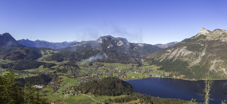 View to Altaussee, Tressensteinwarte, Bad Aussee, Styria, Austria