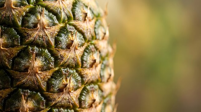 Pineapple skin surface texture macro, organic tropical fruit detail.