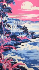 Obraz premium Wallpaper background of a dogr outdoors painting nature.