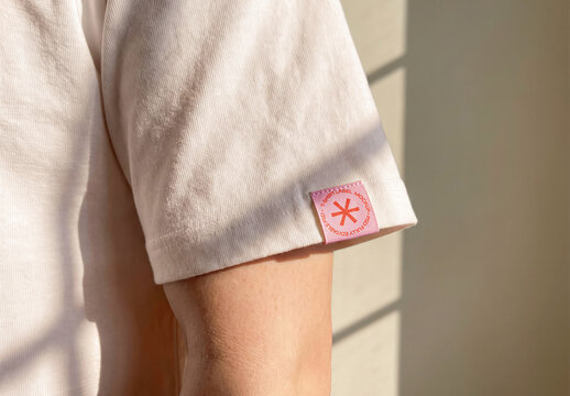 T-Shirt Sleeve Label Mockup