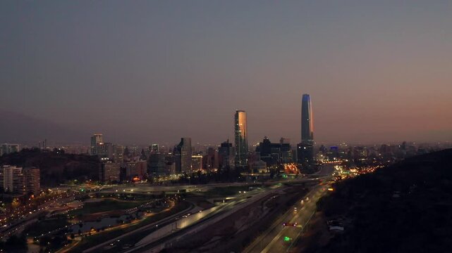 video TIMELAPSE Santiago de Chile - ocaso.
