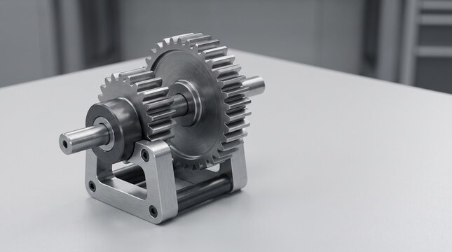 Precision Machined Metal Gear System for Industrial Mechanical Engineering and Prototyping Component