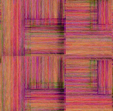 Abstract Glitch Pattern: Colorful Digital Texture Background With Stripes and Lines