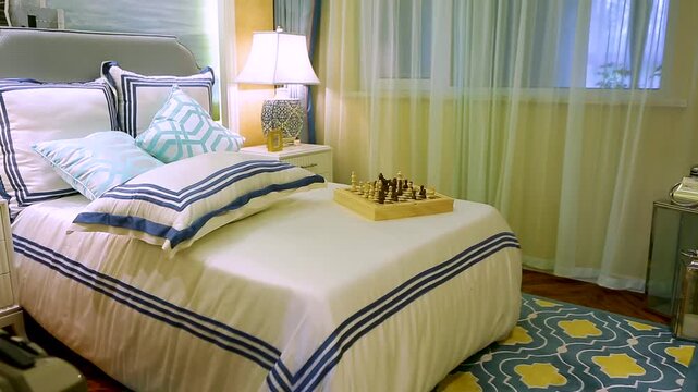 Cozy interior design style for bedrooms and guest rooms.