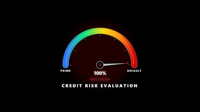 Credit risk evaluation gauge moving from prime to default