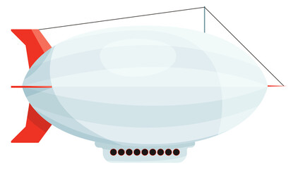 Zeppelin color icon. Flying retro sky aircraft © ONYXprj