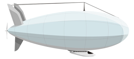 Vintage zeppelin flying. Retro air transport icon © ONYXprj