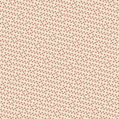 Obraz premium Retro tiny red polka dot pattern on cream background for vintage fabric and gift wrap design.