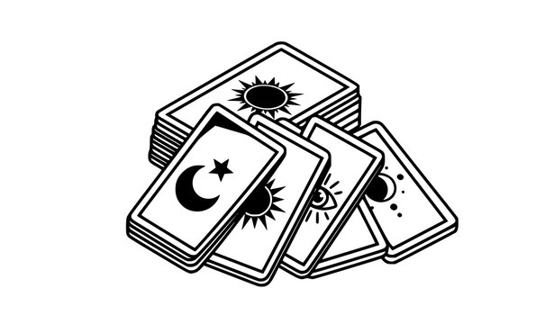 Tarot Cards Isometric 3D Vector Icon