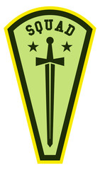 Obraz premium Military squad patch. Special force sword badge