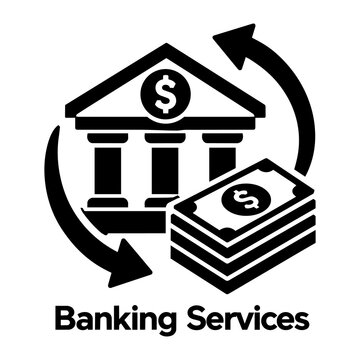 Banking services icon vector