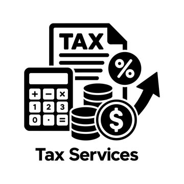 Tax service icon vector