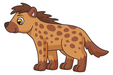 Obraz premium Hyena baby animal cartoon character. African predator