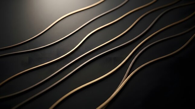 Dramatic abstract dark background features flowing linear textures and artistic lighting creating a moody and evocative visual composition for design projects