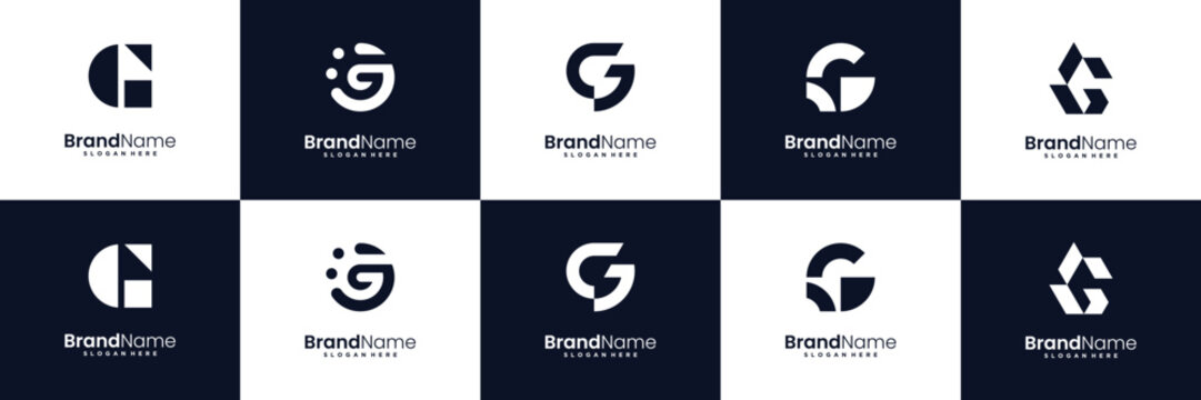 Abstract letter g logo. Modern logo idea sign. Universal vector initials g logo template.	
