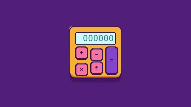 Calculator Digital Animation Displaying Changing Numbers For Financial Data Processing And Math Educational Tools And Accurate Accounting Concept