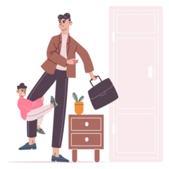 Fotobehang Bosdieren Annoying kid. Child problem in parenting color concept  © ssstocker
