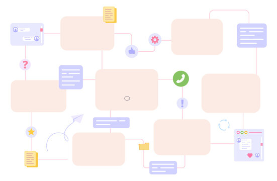 Work process sheet diagram. Business plan template