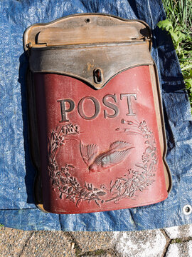 Vintage Wall-Mounted Mailbox with Engraved Design