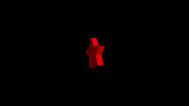 Special with rating star icon animation. Single golden star spinning in a loop with mask. 4k animation