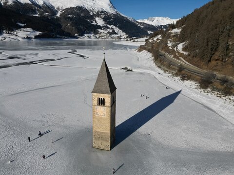 Campanile sommerso di Curon - Trentino Alto Adige - Italia