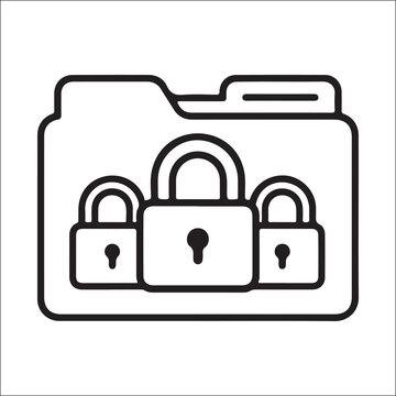 a secure file folder protected by multiple padlocks, data security and file protection concept, cybersecurity, encrypted storage, access control, confidential documents, privacy protection, secure dat