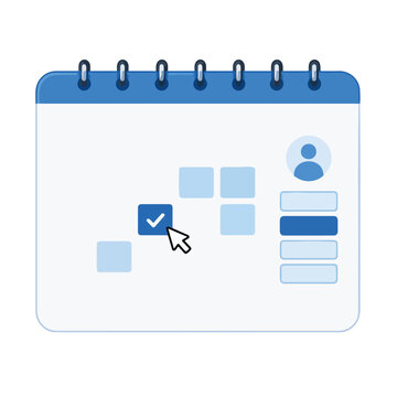Interactive Spiral Calendar Checklist with Cursor and User Interface