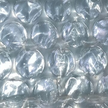 texture of silver bubble wrap 