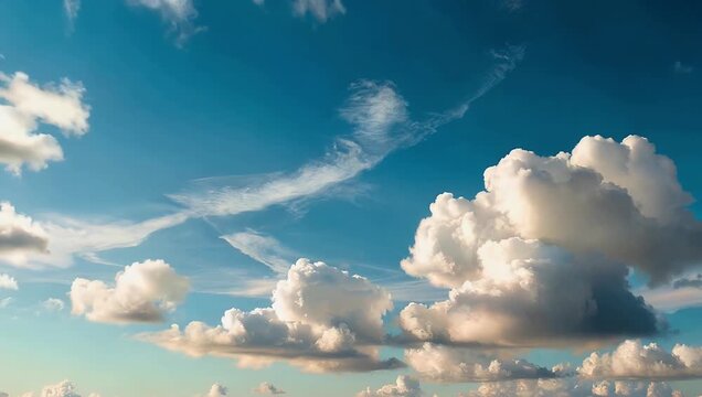 Soothing 4K atmospheric time-lapse tracking a dense cloud canopy gliding across the sky highlighting soft slate-blue undertones and shifting air volumes perfect for cinematic matte paintings