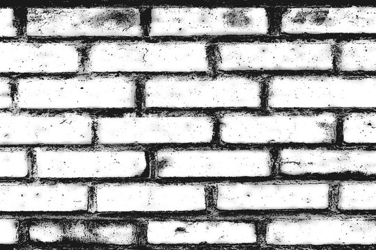 Brick wall texture. Overlay distressed brick wall texture at transparent background