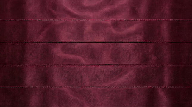 Deep red moire ribbon watered silk texture