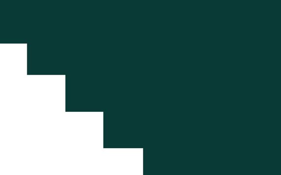 Minimalist Geometric Staircase Background with Dark Teal Copy Space