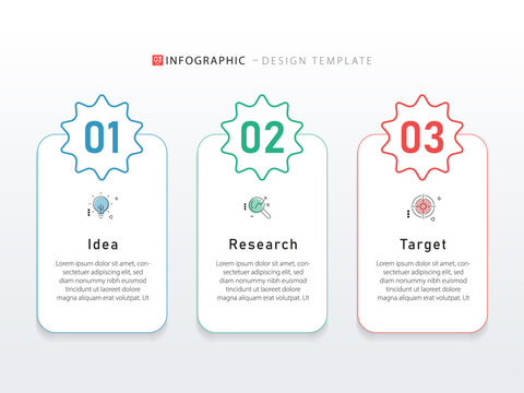 Business infographic template. 3 Step timeline journey. Process diagram, 3 options on white background, Infograph elements vector illustration.