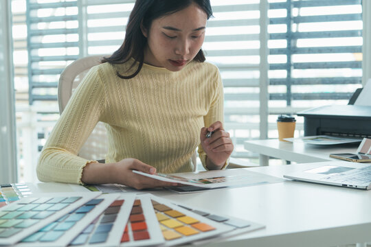 Architect could develop a concept for the design house in modern office.
