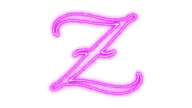 Elegant Black Script Letter Z &ndash; Handwritten Calligraphy Alphabet on Transparent Background