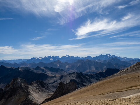 panorama sur les alpes &agrave; partir des pentes du mont thabor
