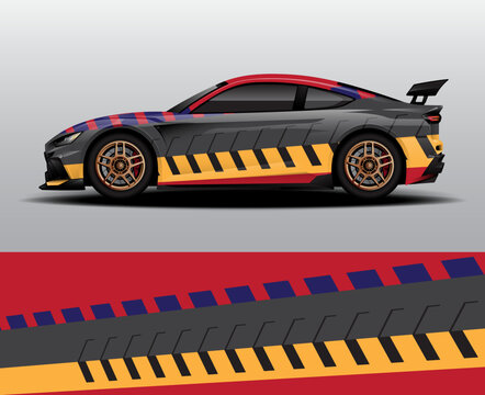 Modern Racing Car Wrap and Automotive Graphic Design