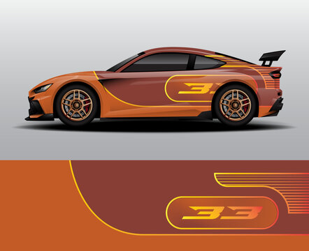 Modern Racing Car Wrap and Automotive Graphic Design