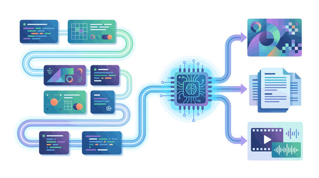 Artificial intelligence processor managing complex data flow and output