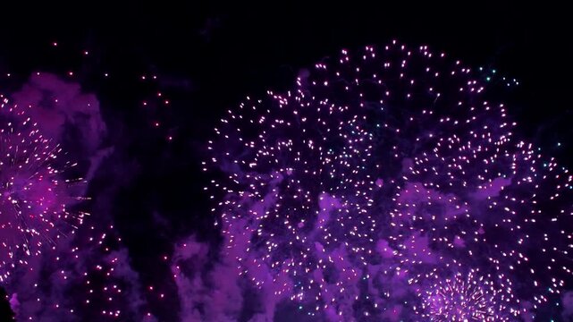 みなとみらいで撮影した打ち上げ花火	