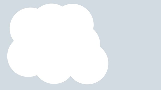 Abstract cloud graphic on a light blue background demonstrating minimalist design and simple composition