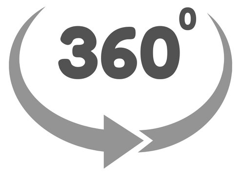 Full 360 degree angle symbol. Camera ui button