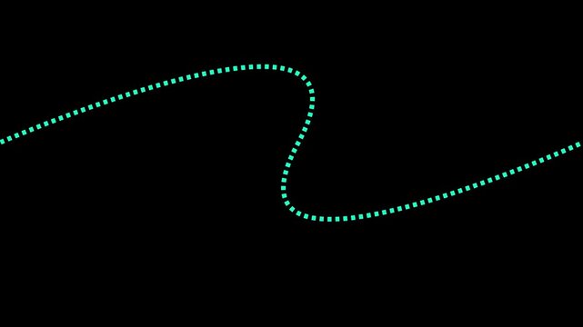 A single dashed white horizontal line with an arrow at the right end stretches across a solid black background representing a simple directional indicator or a minimalist for data visualization or