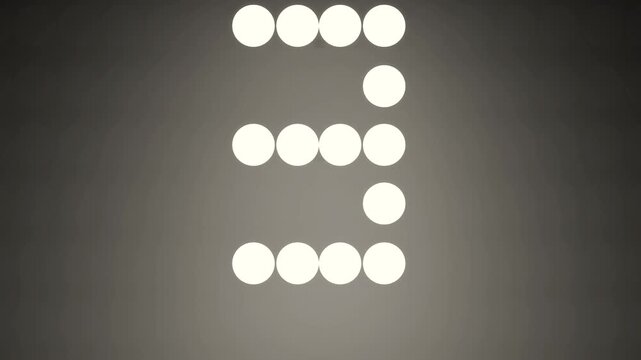 Glowing Orbs Forming the Numeral One Against a Soft Sepia Backdrop