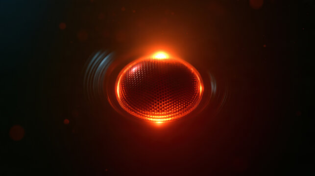 Glowing fire ring orange red dark background eclipse portal energy futuristic technology concept sciencefiction dramatic light